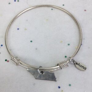 Kona adjustable bracelet bangle Tennessee state silver tone